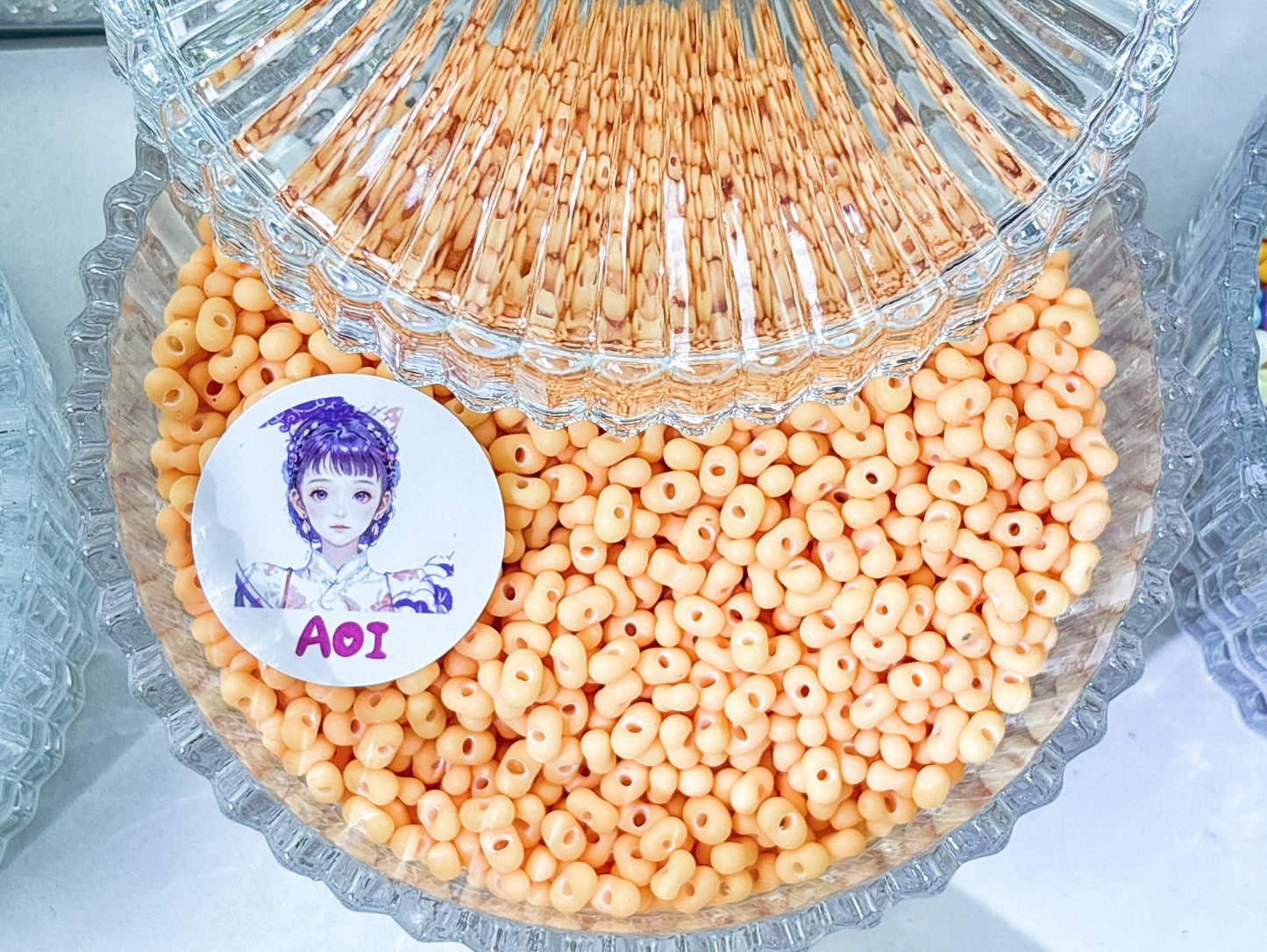 A.0904新作ミニビーズ:ピーナッツ🥜 6色 3.7mm*5.5mm