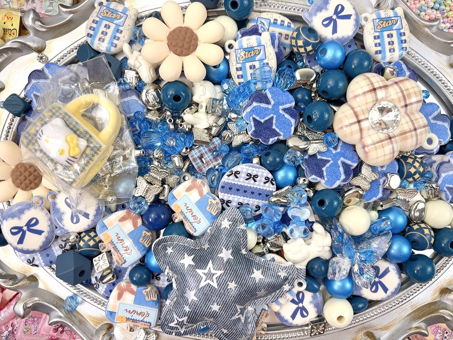 A.0062 新作ビーズ:デニム お得