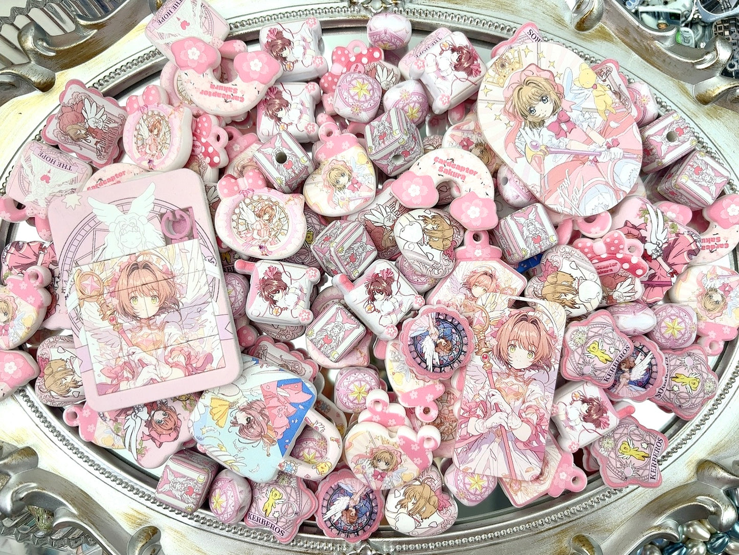 A.0035 新作ビーズ:魔法桜ちゃん マット系