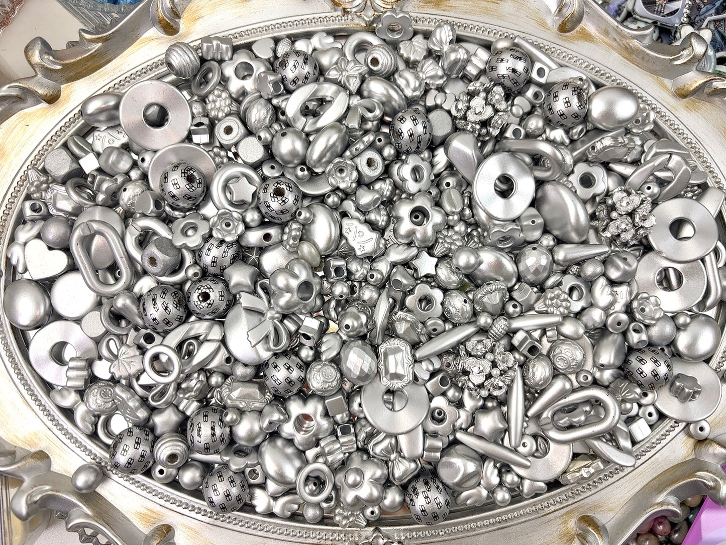 A.0030 新作ビーズ:シルバーマット お得