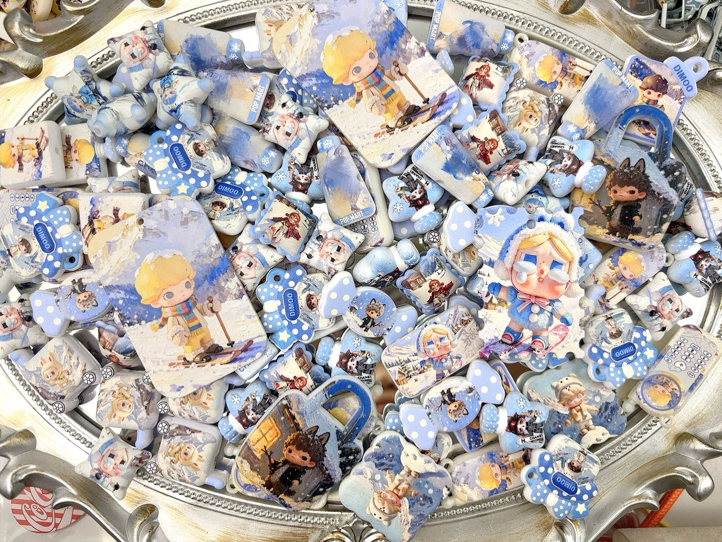 A.0022 新作ビーズ:雪❄️が降る マット系