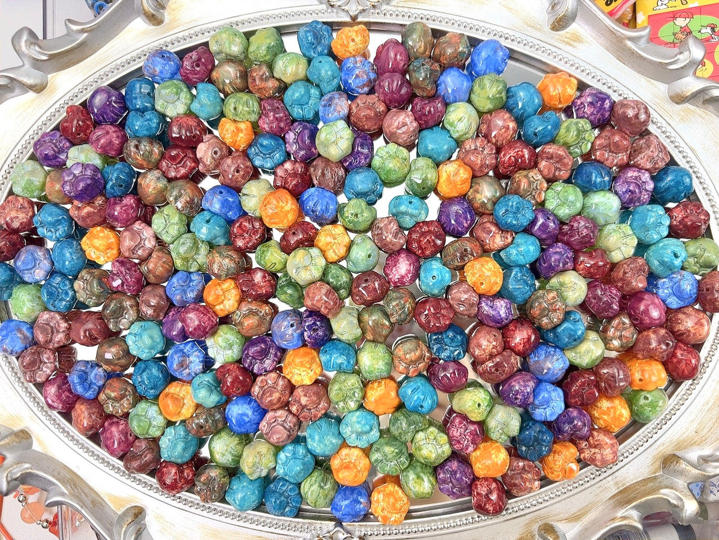 A.0017 新作ビーズ:ガラス肉球