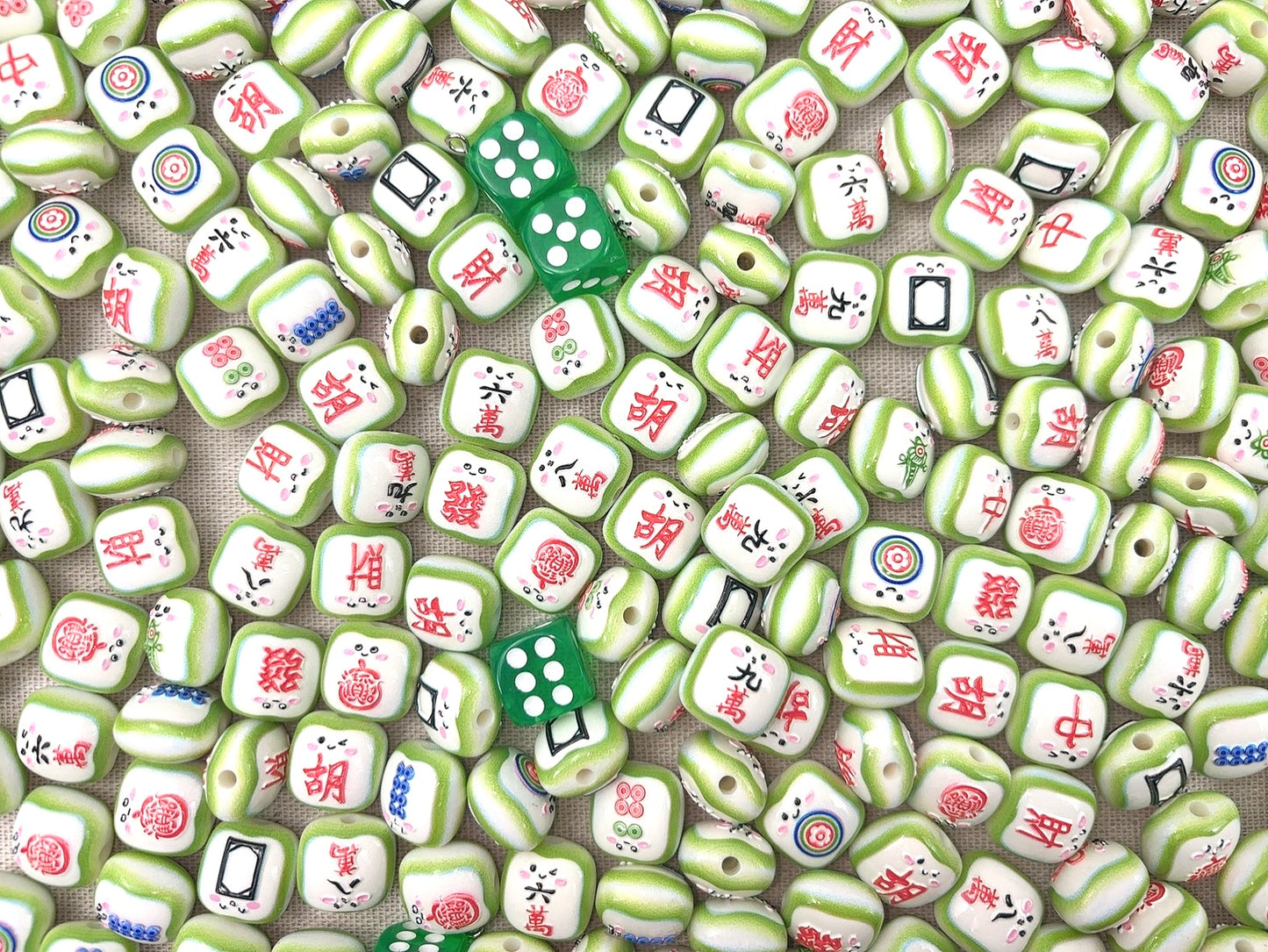 A.00001 991 新作ビーズ:麻雀🀄️