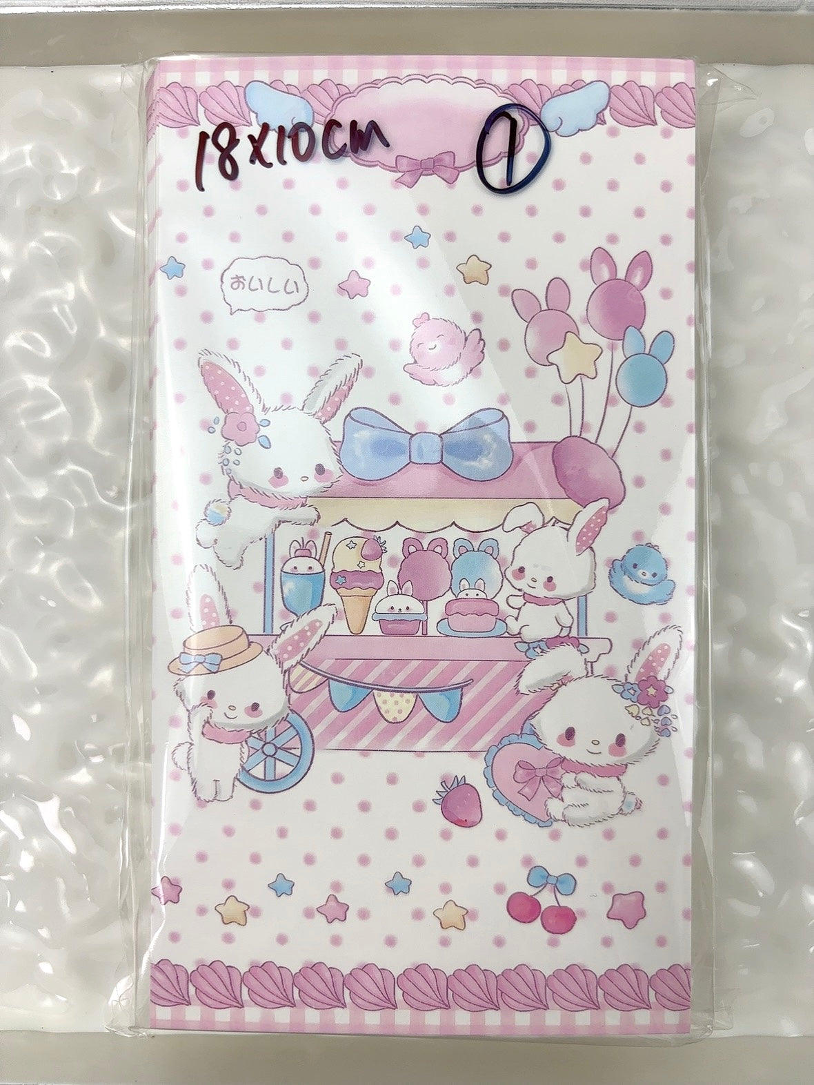 A.0015 新作:可愛い台紙 ビニール袋付き (5枚台紙+5枚袋) 1種類5枚セット