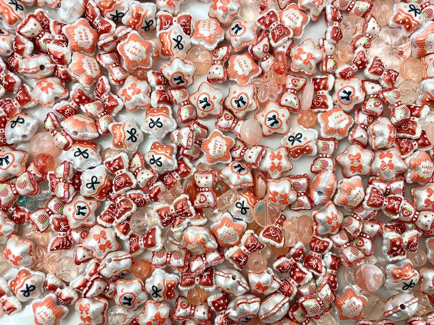 A.00001 913 新作ビーズ:大吉大利 木目調