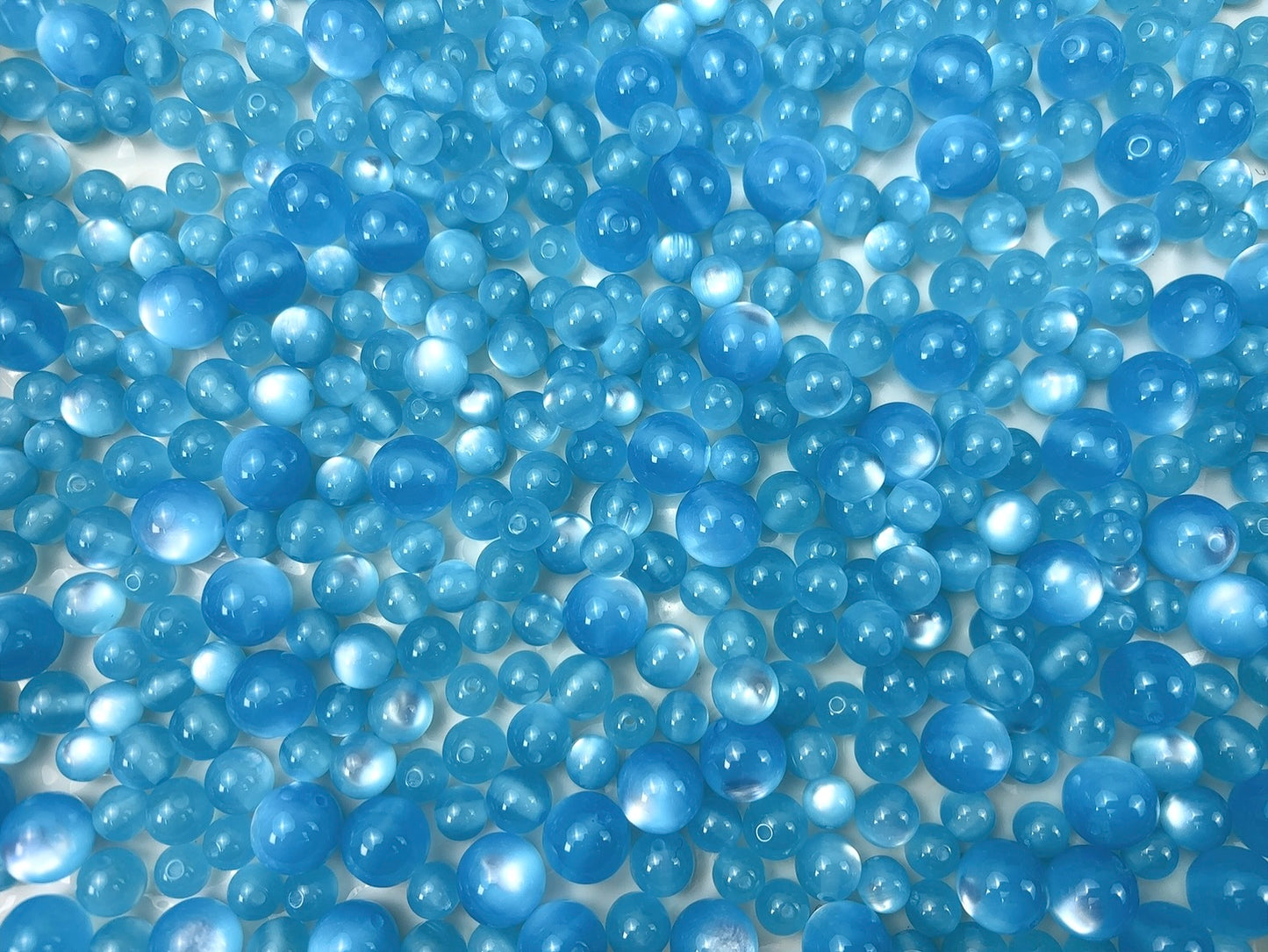 A.00001 846 新作樹脂ビーズ:水色 10-12-16mm