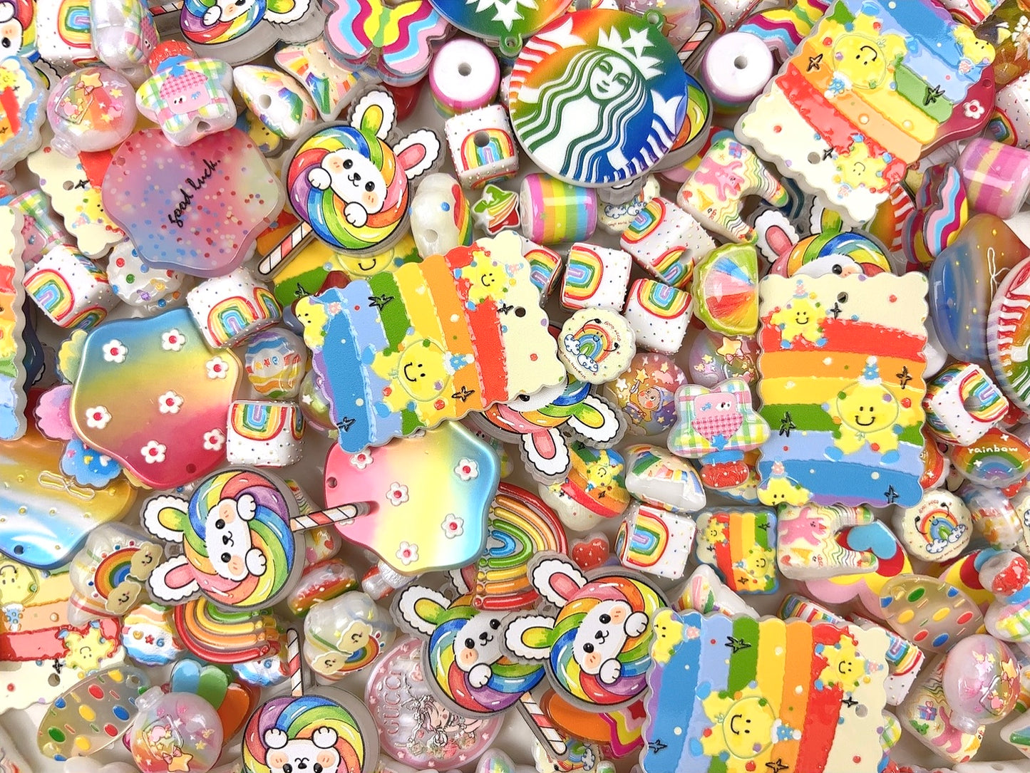 A.00001 747 新作ビーズ:ラッキーレインボー🌈