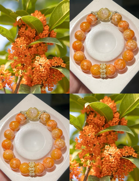 A.0180 新作ガラスビーズ：仿雪花❄️幽灵12mm