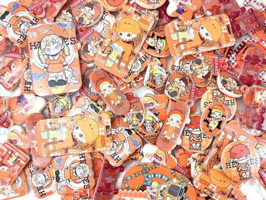 A.0106 新作ビーズ：オレンジ🍊のポプマ🧡