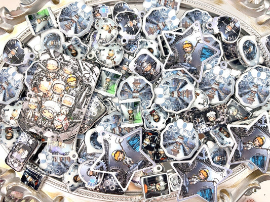 A.0044 新作シルバー加工ビーズ：機械のヒロノくん