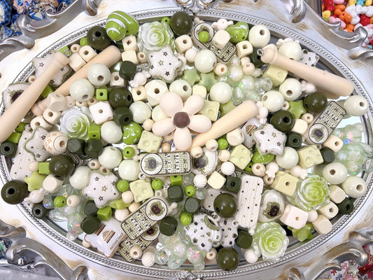 A.0021 新作ビーズ：抹茶ケーキ🍰🍵　お得