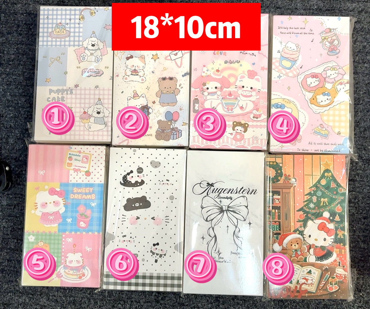 A.0015 新作：可愛い台紙　ビニール袋付き　(5枚台紙+5枚袋) 1種類5枚セット