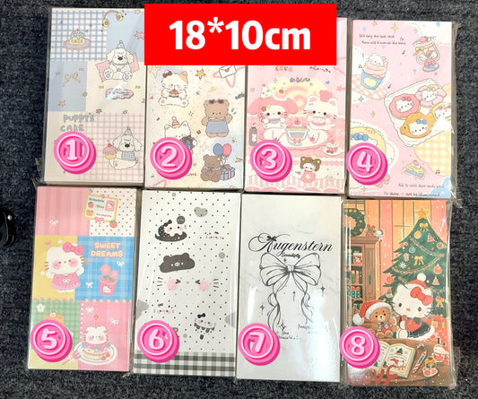 A.0015 新作：可愛い台紙　ビニール袋付き　(5枚台紙+5枚袋) 1種類5枚セット