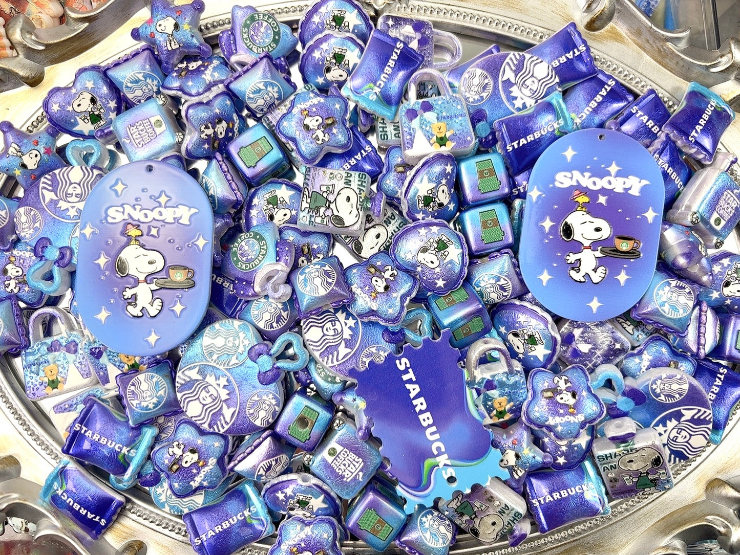 A.00001 977新作ビーズ:「新しい工芸:絹模様」スヌピ   浮彫