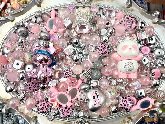 A.00001 973 新作ビーズ：ピンクグレー　🩷🩶　お得