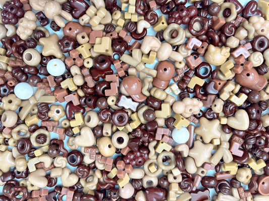 A.00001 874 新作ビーズ：茶色ミックス