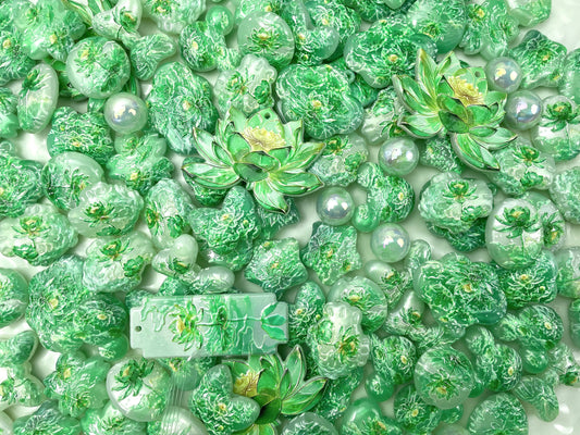 A.00001 862 新作ビーズ：春のハスの花🪷　浮彫