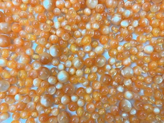 A.00001 842 新作樹脂ビーズ：オレンジ　10-12-16mm