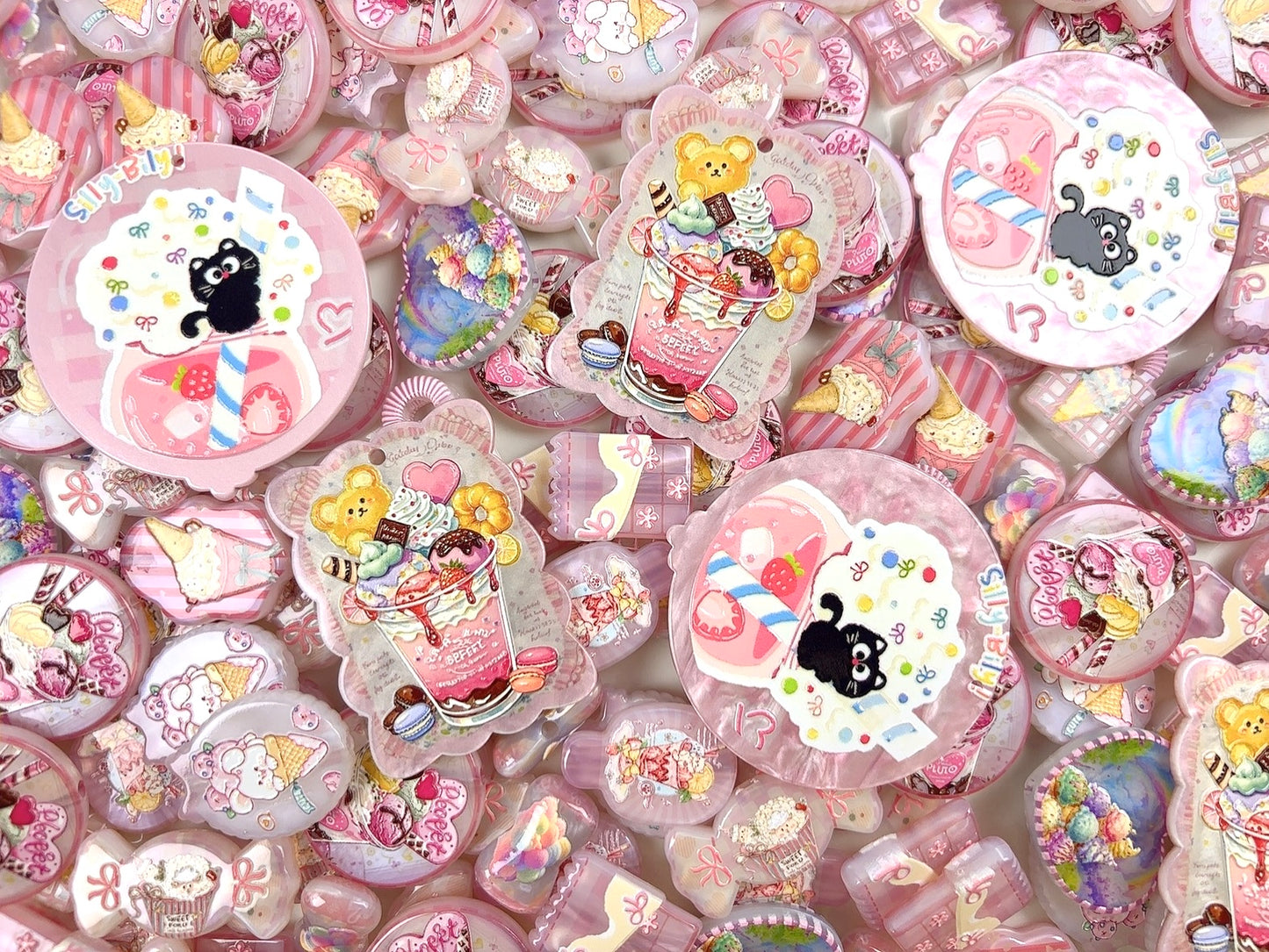 A.00001 765 新作ビーズ：デザート🍰🍨【浮彫】