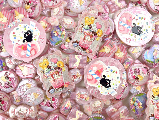 A.00001 765 新作ビーズ：デザート🍰🍨【浮彫】
