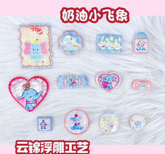 A.00001 719 新作ビーズ：クリーム象ちゃん🐘　【浮彫】
