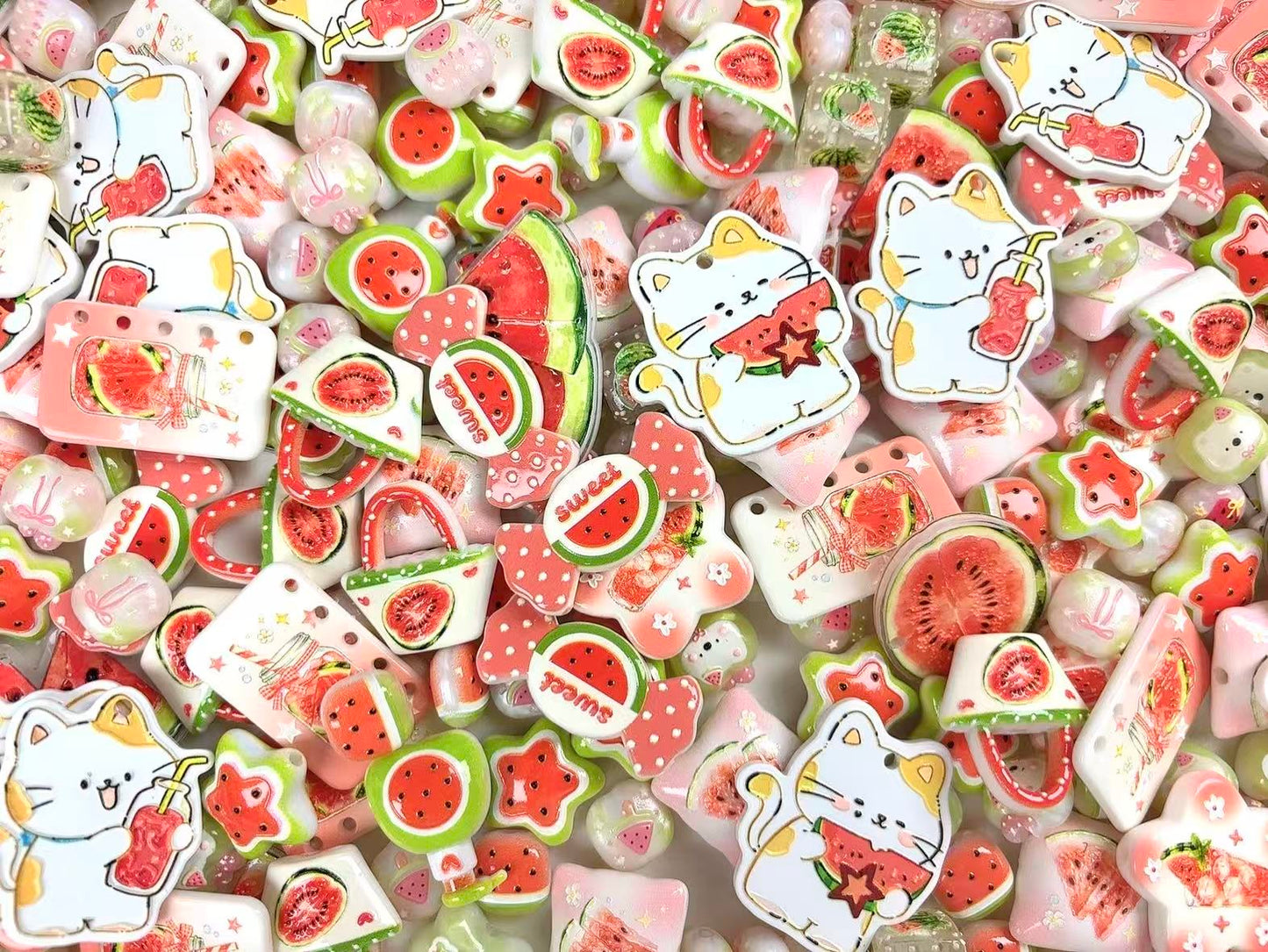 A.00001 704 新作ビーズ：スイカ🍉
