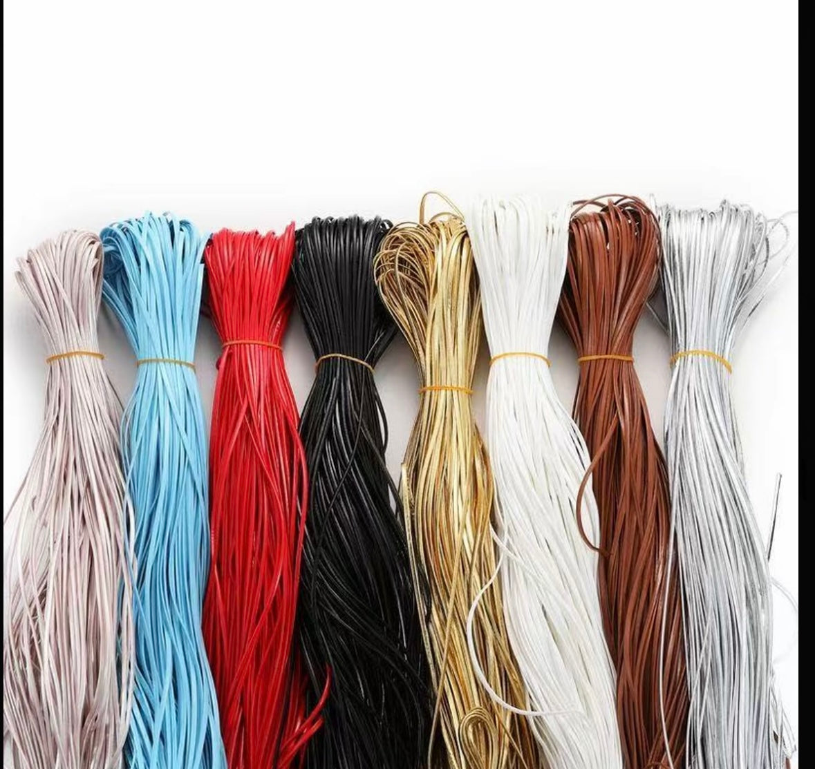 A.00001856  新作ストラップ紐🧵　2mm 細いタイプ　14色　「1色約5メートルで売ります」