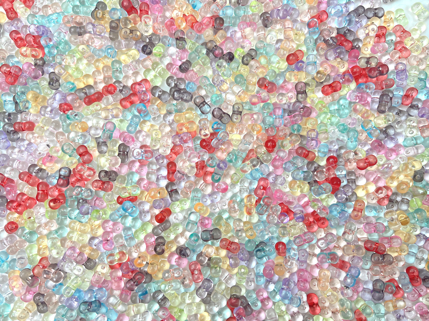 A.00001 887新作ビーズ：透明ピーナッツ